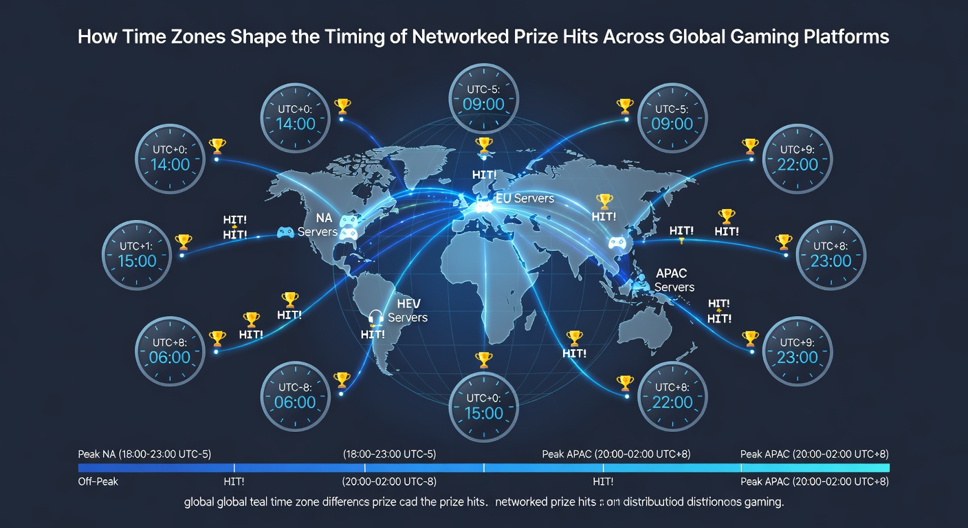 Netzwerkdiagramm mit Zeitstempeln und global verteilten Gewinnerstandorten