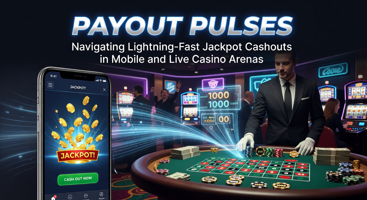 Dynamisches Bild eines Smartphones mit leuchtendem Jackpot-Symbol und Blitz-Auszahlungspfeilen in einem Live-Casino-Ambiente